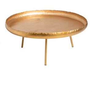 Coffee-Table-Round-Metal-Gold