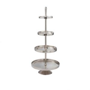 Tray-4-Levels-Round-Aluminium-Silver